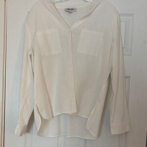 Nine West Off-White Button-Up Shirt